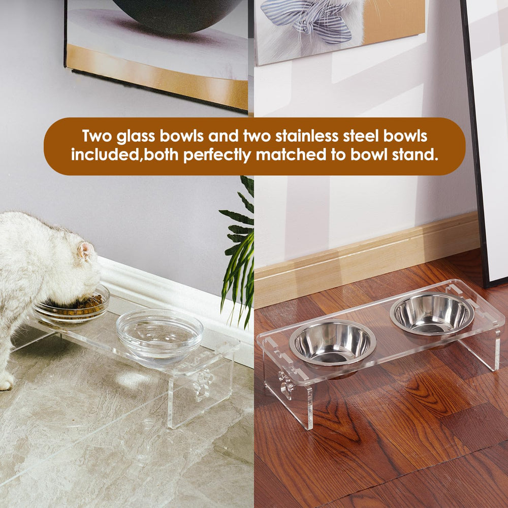 Feoyoho glass-bowls-2-pack adds modern style with clear portions.