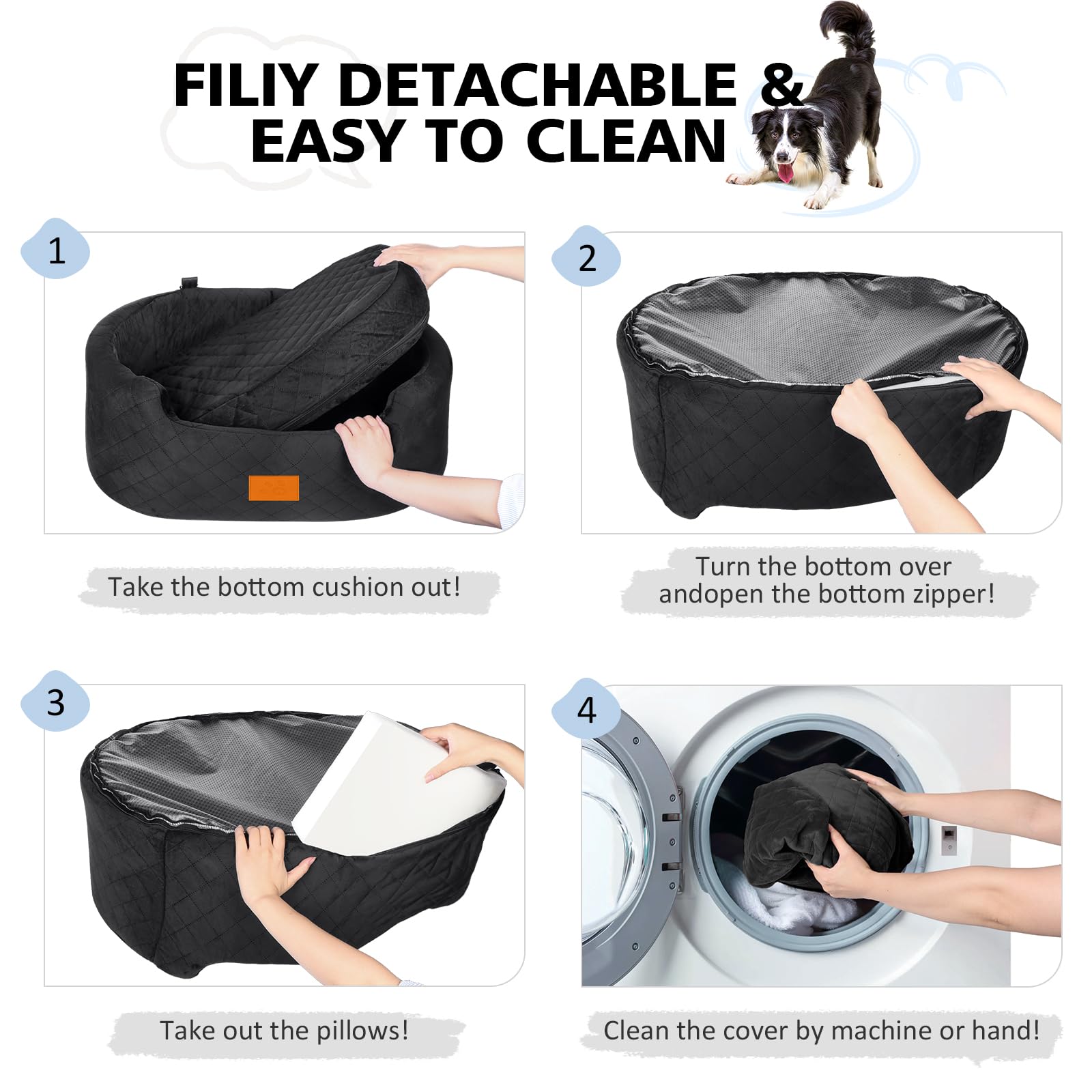 Feporen back-seat fit demonstrates spacious area for medium dogs.