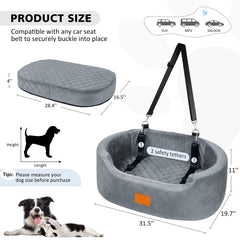 Feporen dog car seat detachable cover for easy cleaning after outings.
