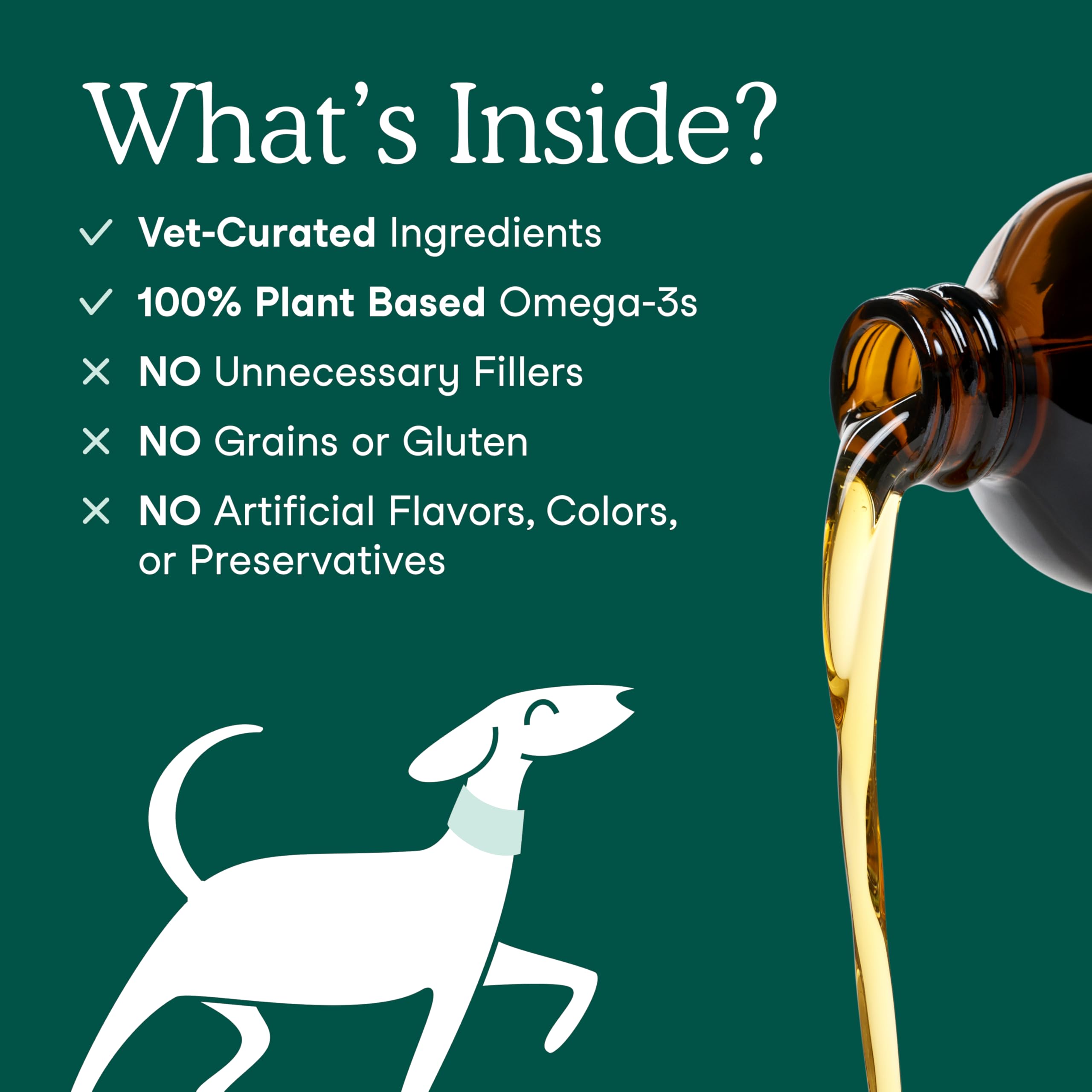 Fera Pets Algae Oil cat-meal-topper added to food to support skin and coat.