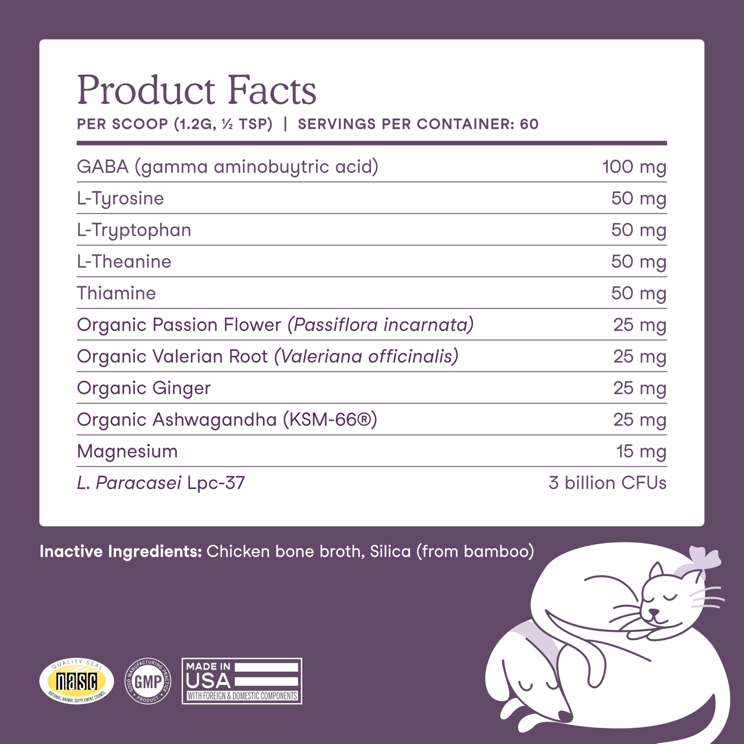Fera Pets probiotic blend imagery conveys gut-brain balance potential.