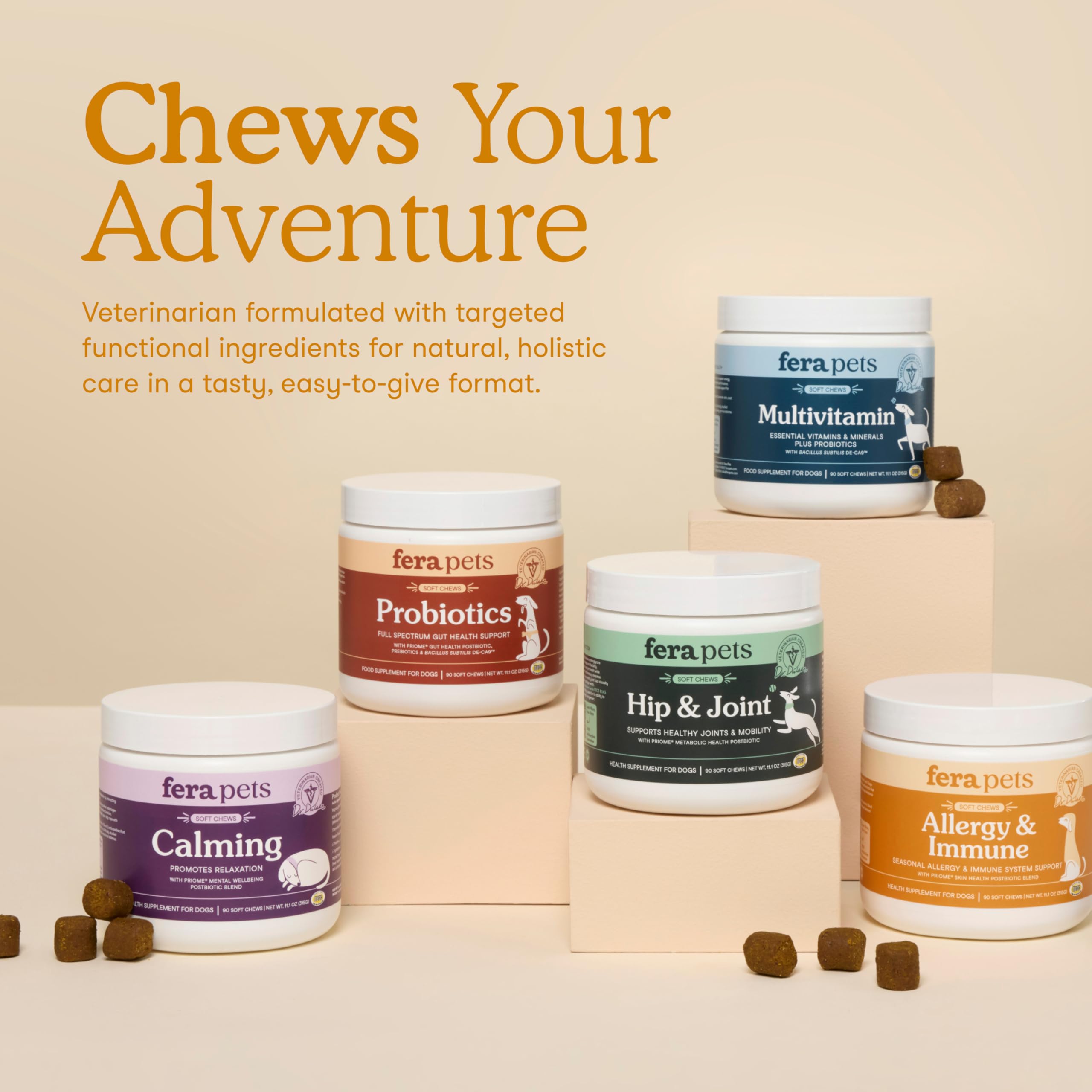 Fera Pets PRIOME blend visual for skin and gut health