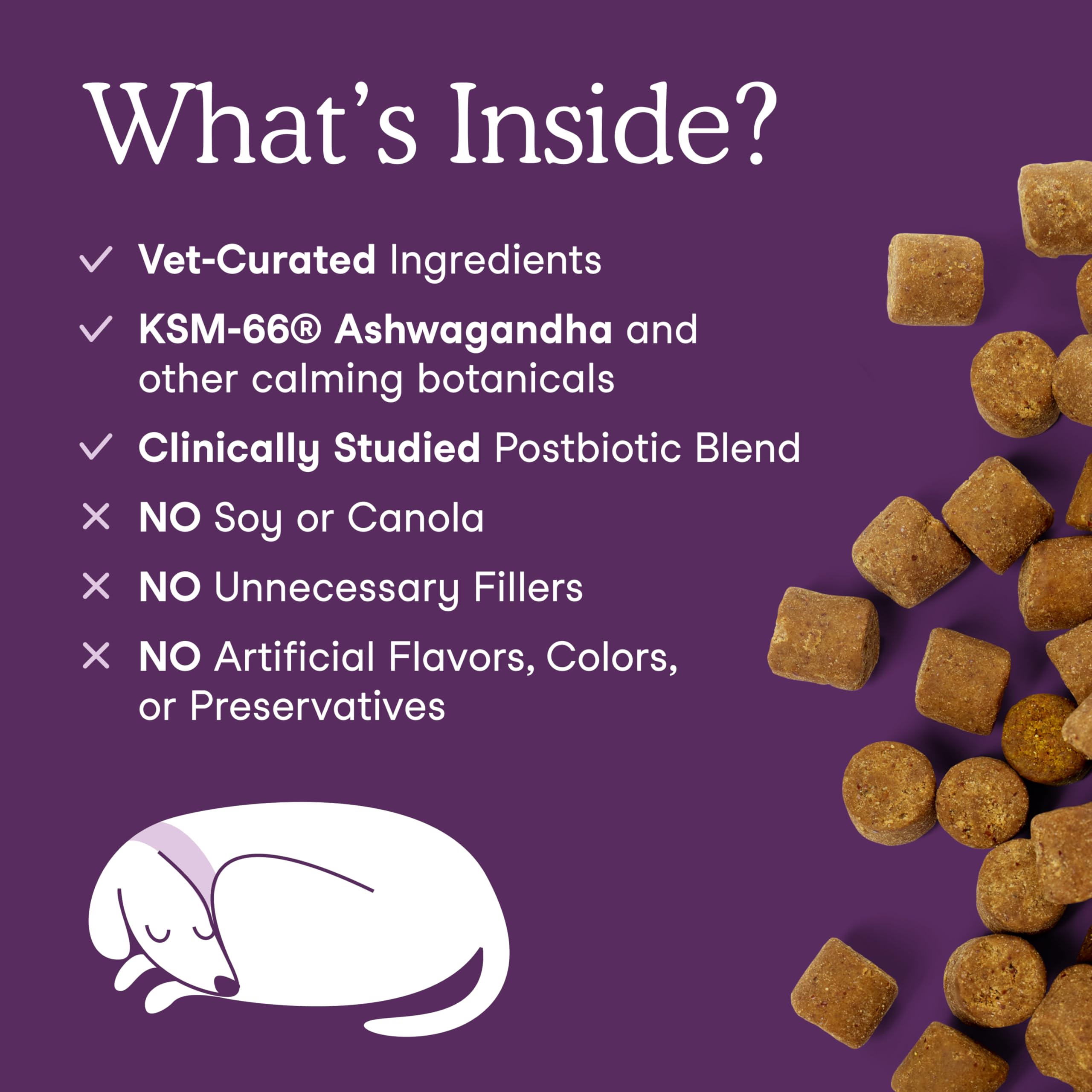Fera Pets calming chews packaging on counter ready for travel