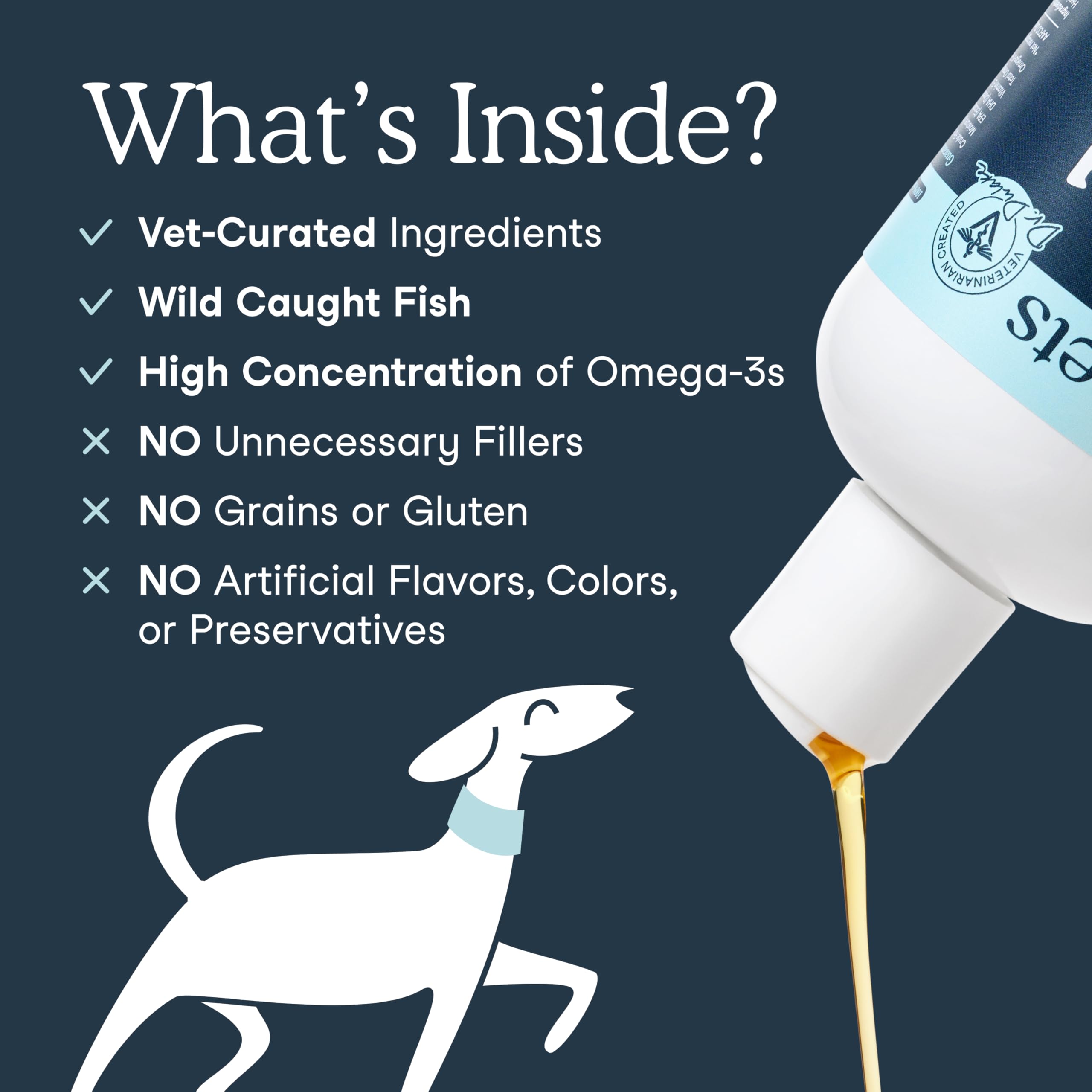 Fera Pets Fish Oil cat feeding portion enables easy serving on food
