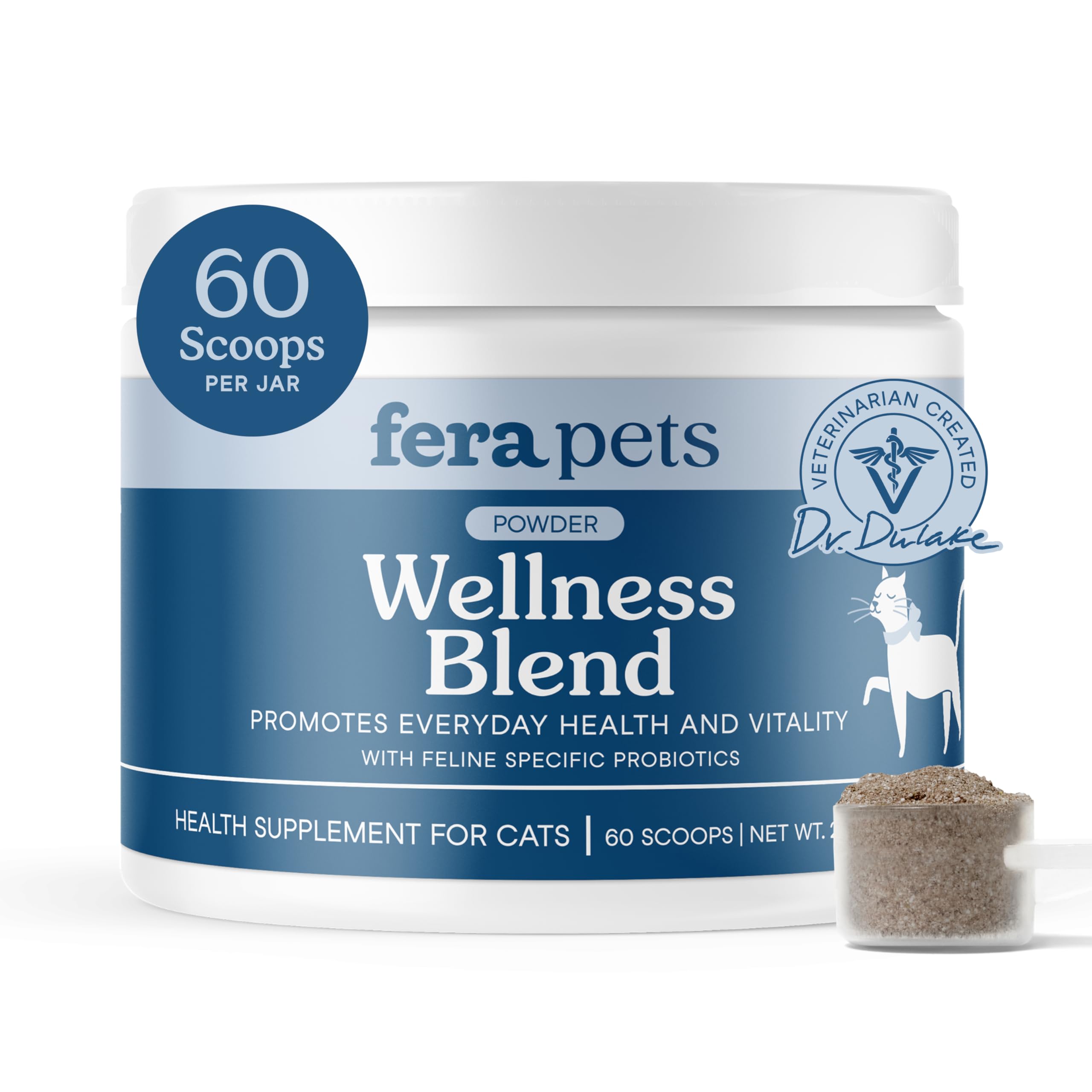 Fera Pets Wellness Blend bottle front shows brand and product focus for cat health