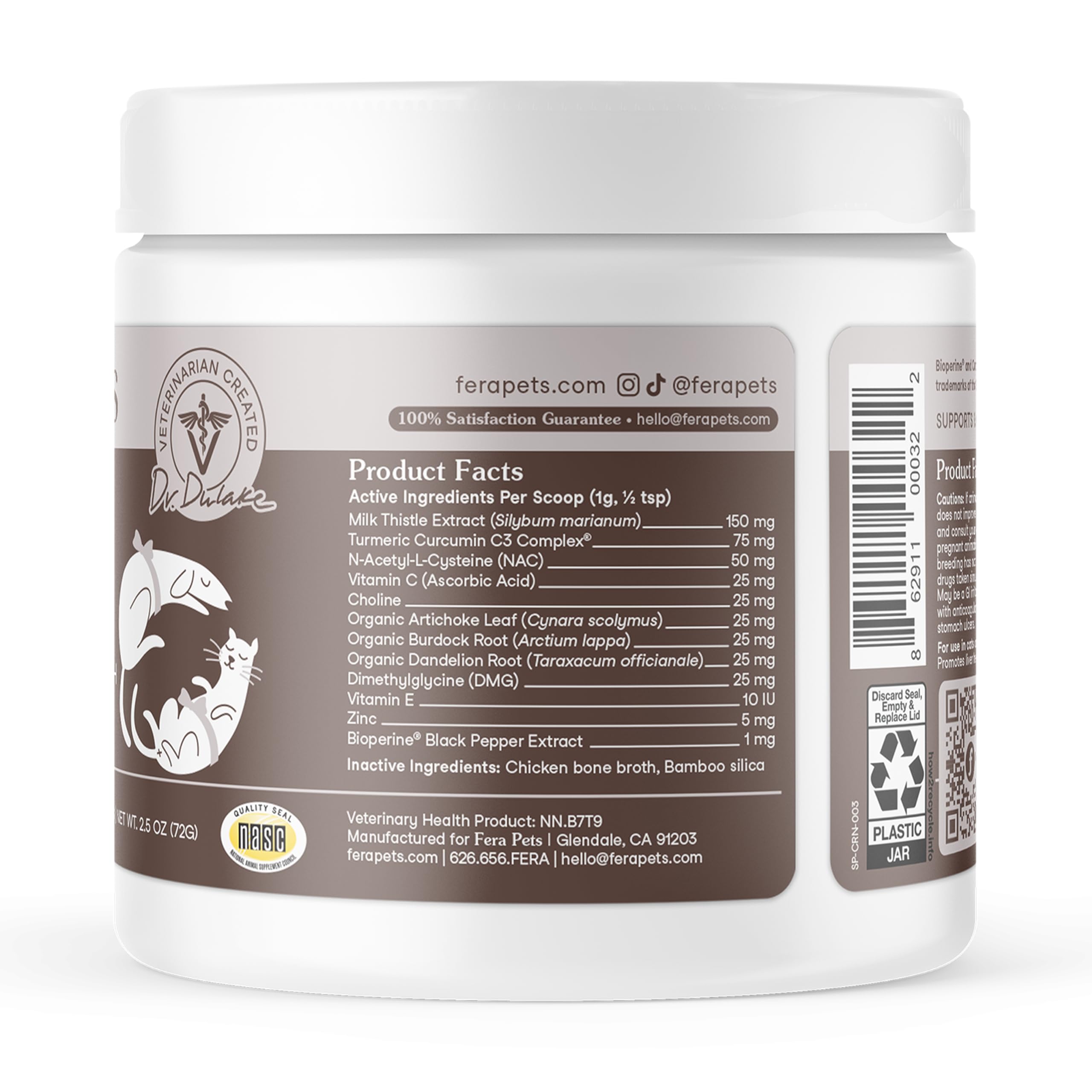 Fera Pets liver supplement bioperine – enhanced absorption for pets