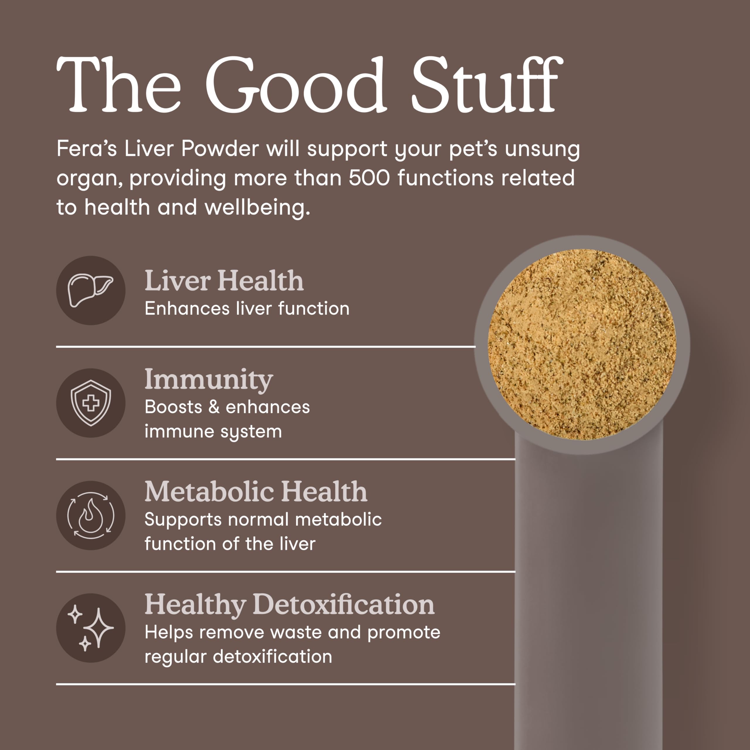 Fera Pets liver supplement pour – powder blends easily into meals