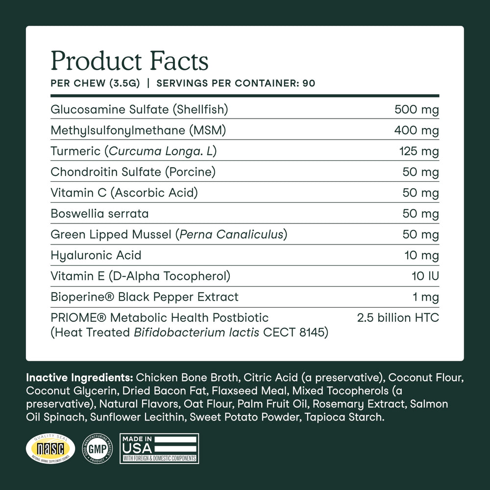 Fera Pets turmeric and boswellia visual highlight anti-inflammatory-inspired support