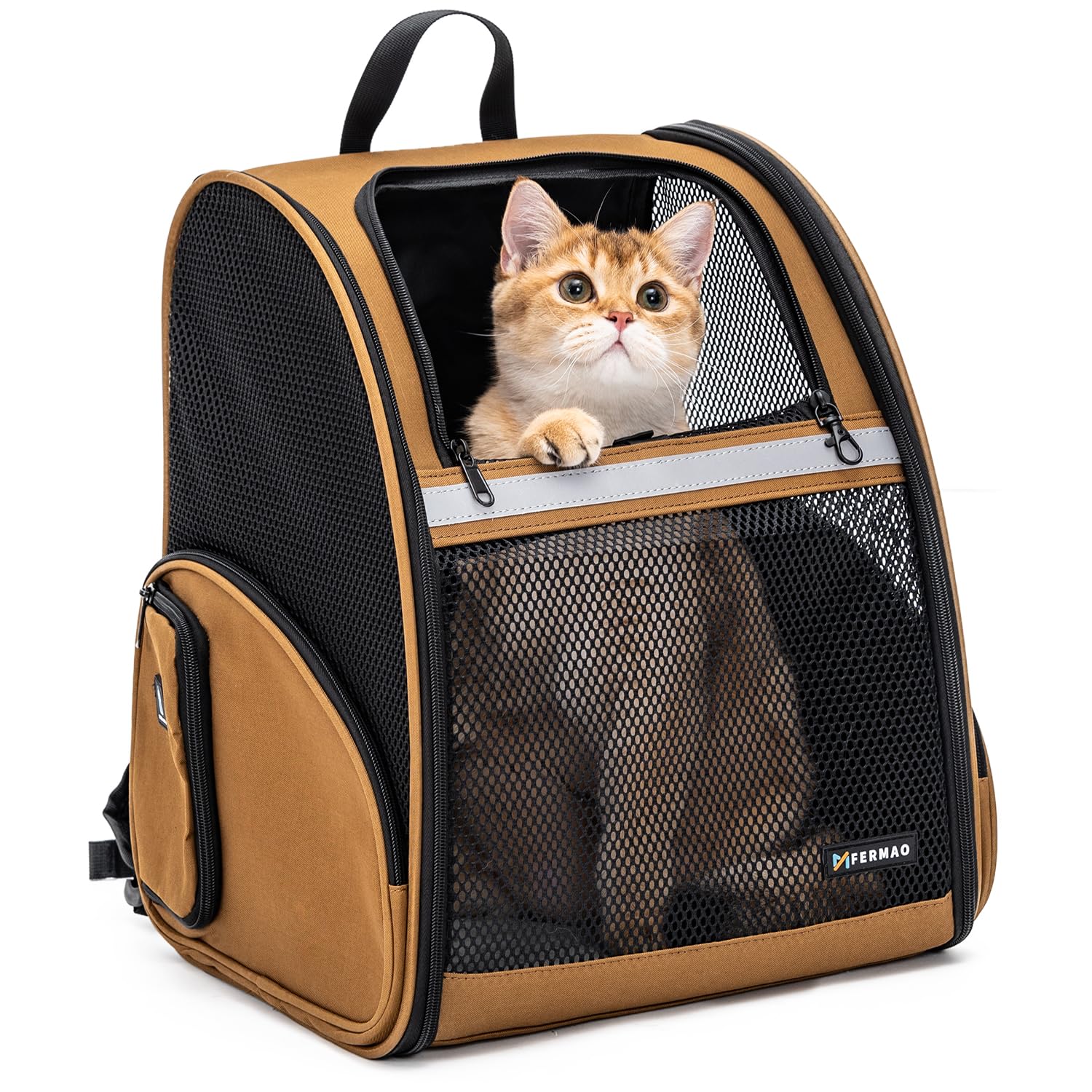 FERMAO cat backpack with full ventilated mesh for outdoor comfort