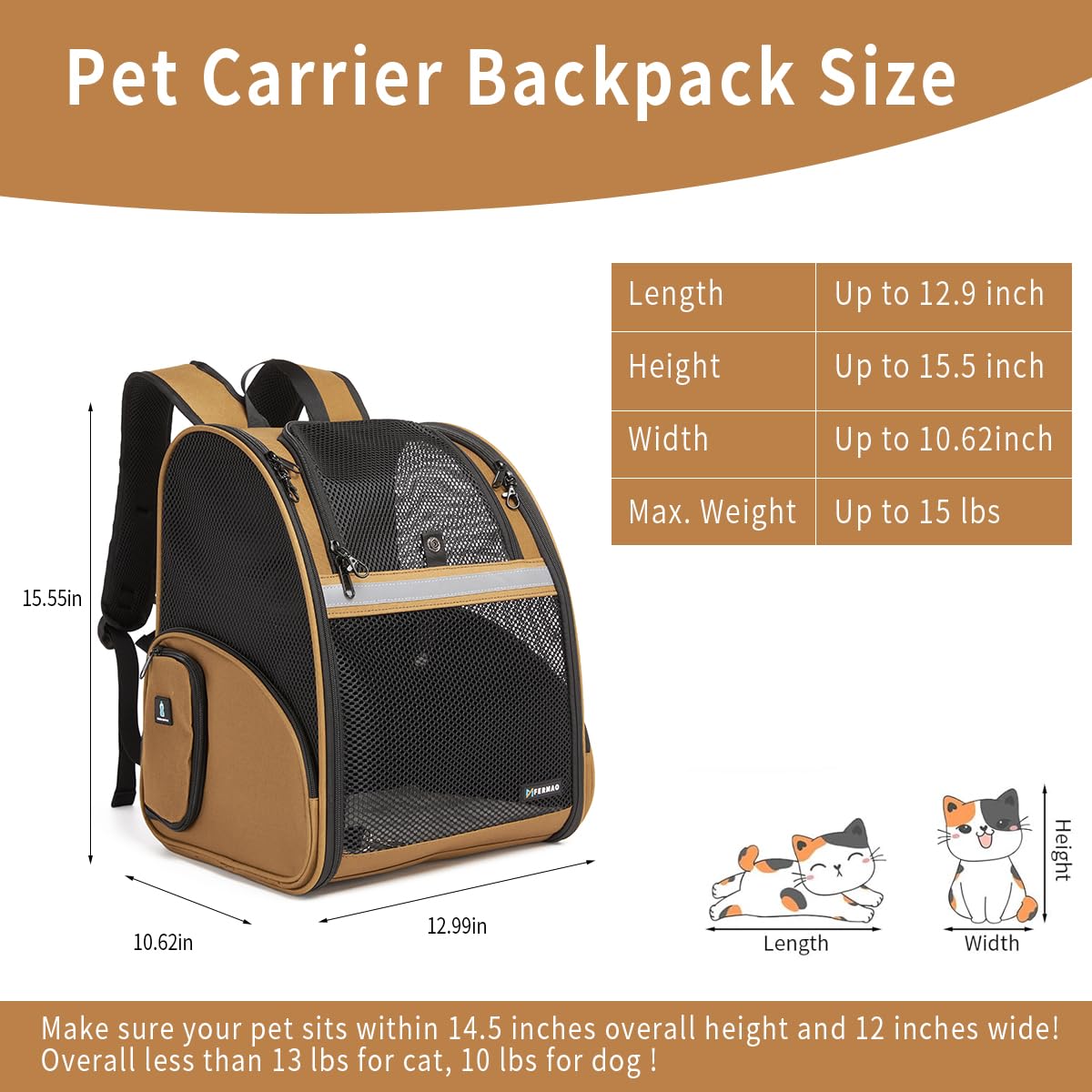 FERMAO backpack shows safety leash and escape clasp for secure travel