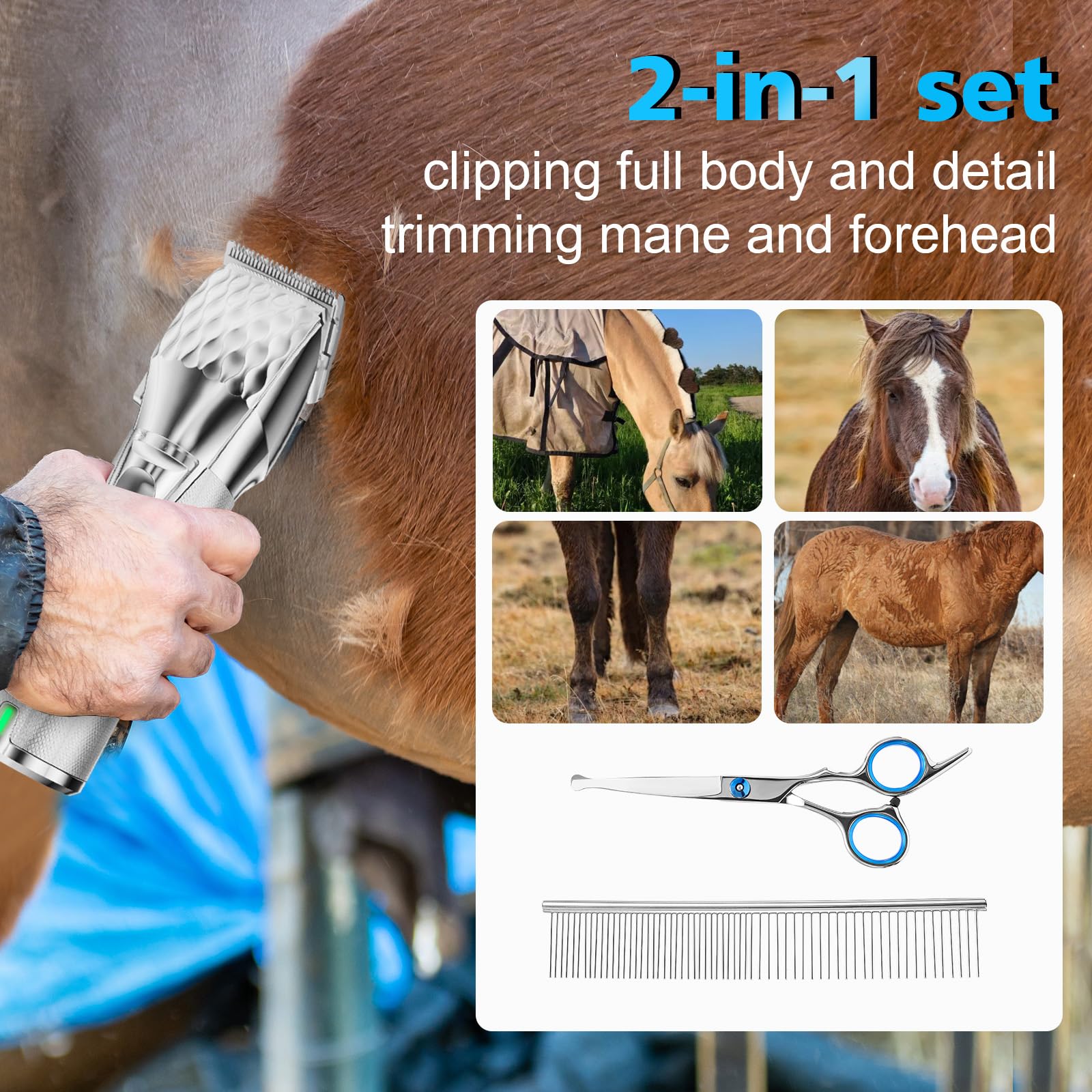 Fernlandia Horse Clippers suitable for horses, cattle, cats, and dogs