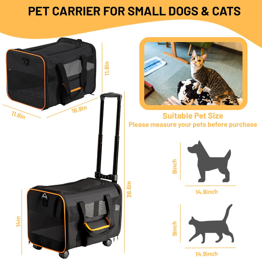 Ferrafay pet carrier top opening simplifies pet entry and exit during trips.