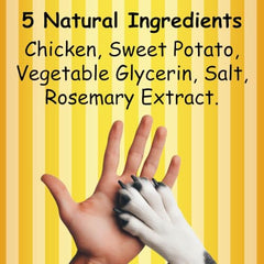Fetch Fries chicken and sweet potato ingredients reveal real meat and veggie goodness for dogs.