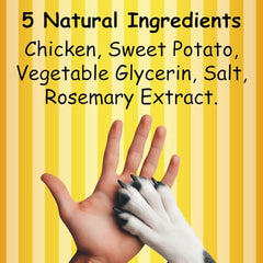 Fetch Fries bars in bowl image featuring chicken-sweet-potato treats.