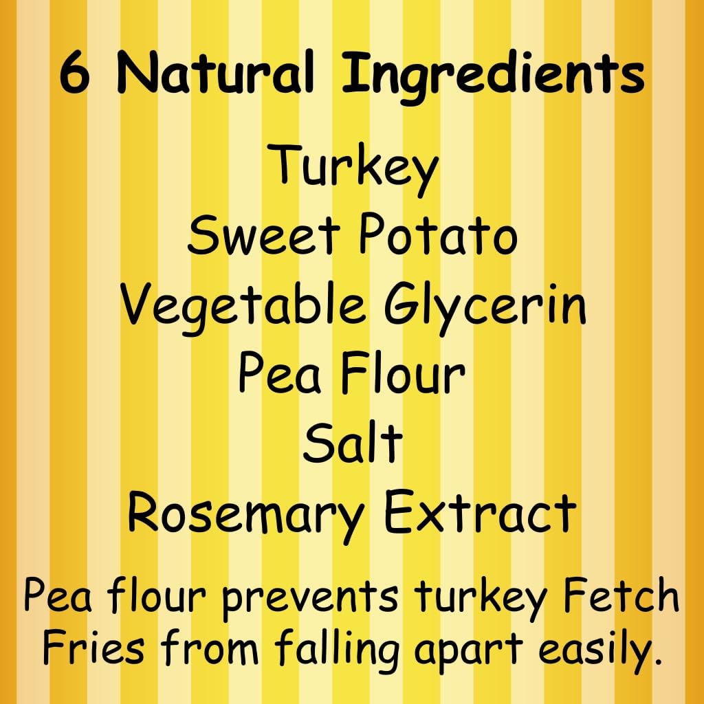 Fetch Fries soft turkey jerky for dogs ideal for puppies and easy rewards
