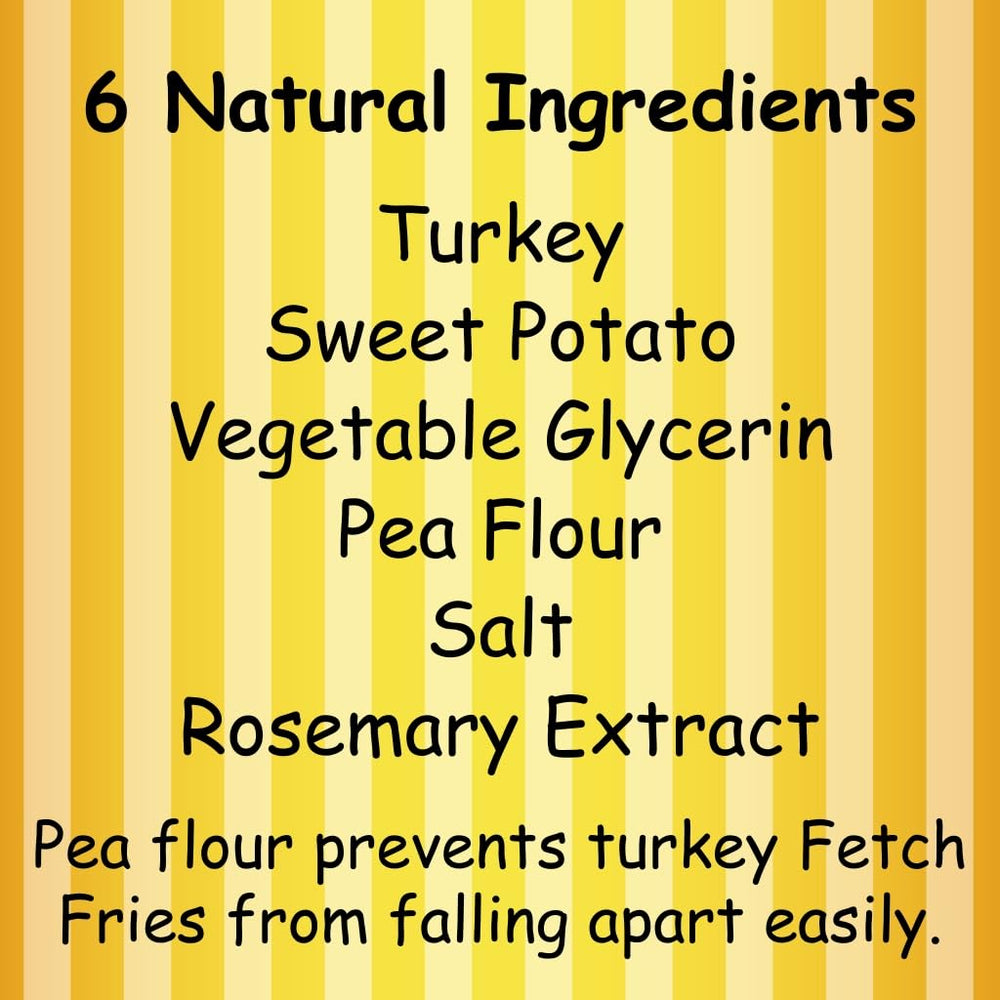 Fetch Fries soft turkey jerky for dogs ideal for puppies and easy rewards