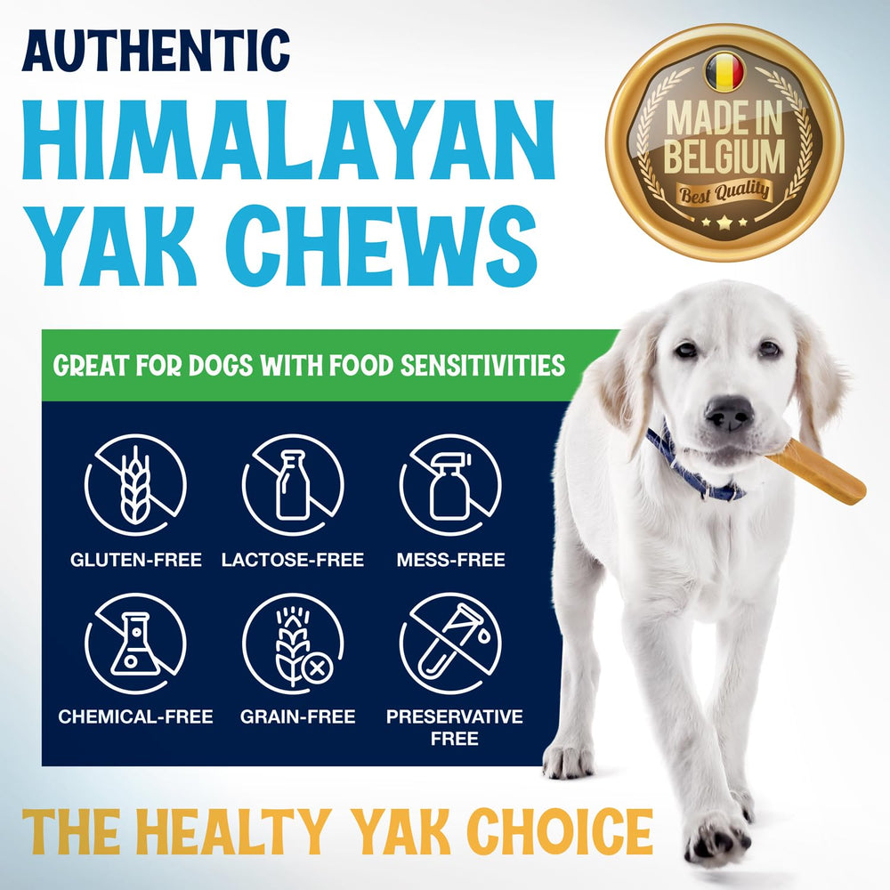 3lb bag of FETCHERONI Himalayan Yak Chews for large dogs.