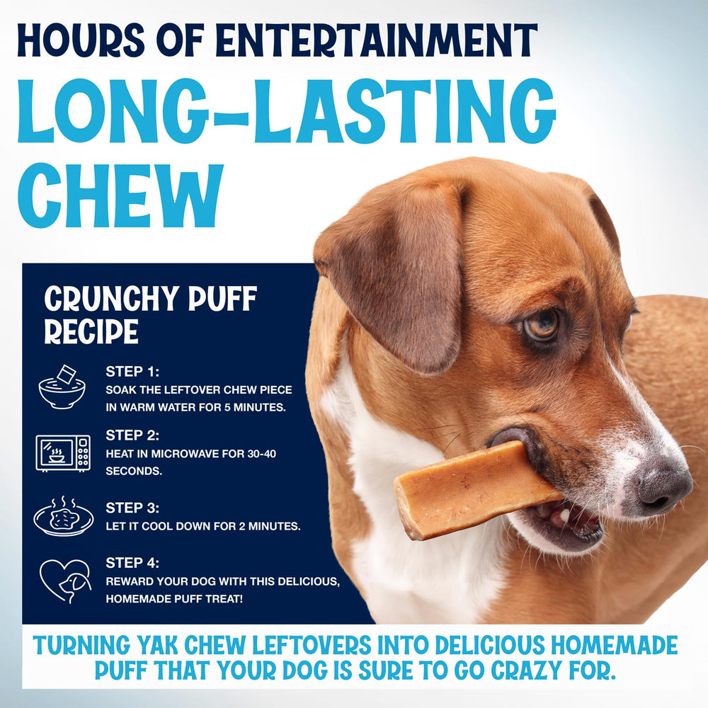 Fetcheroni Himalayan Yak Chews suitable for small and medium dogs, gluten-free.