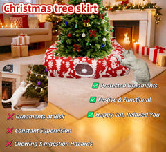 Feyxfnne tree skirt protector for decor keeps ornaments safe.