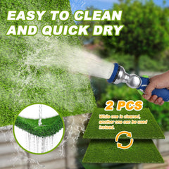 Fezep artificial grass pads for indoor-outdoor use with easy drainage and care