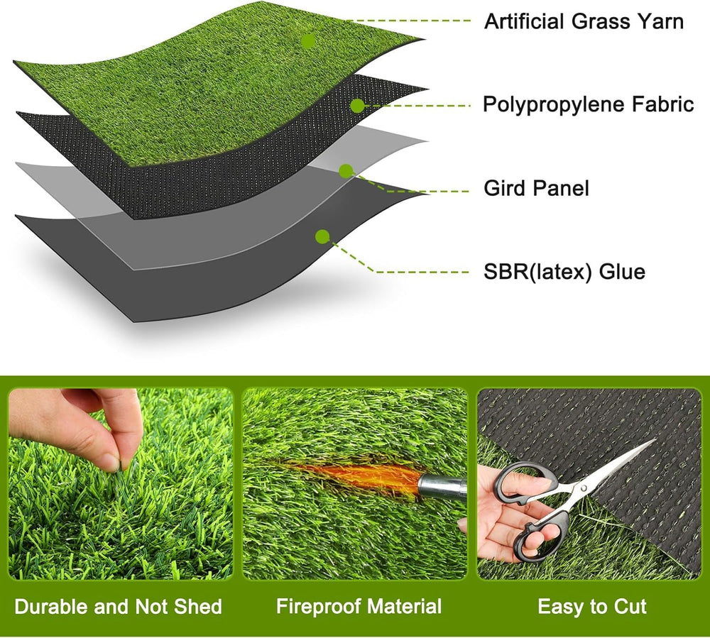 Fezep easy-clean dog grass mat, rinse with soap and air-dry