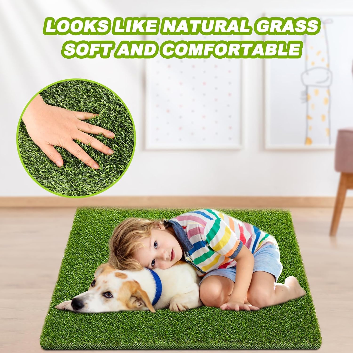 Fezep grass pad drainage holes underside promotes quick drying and odor control