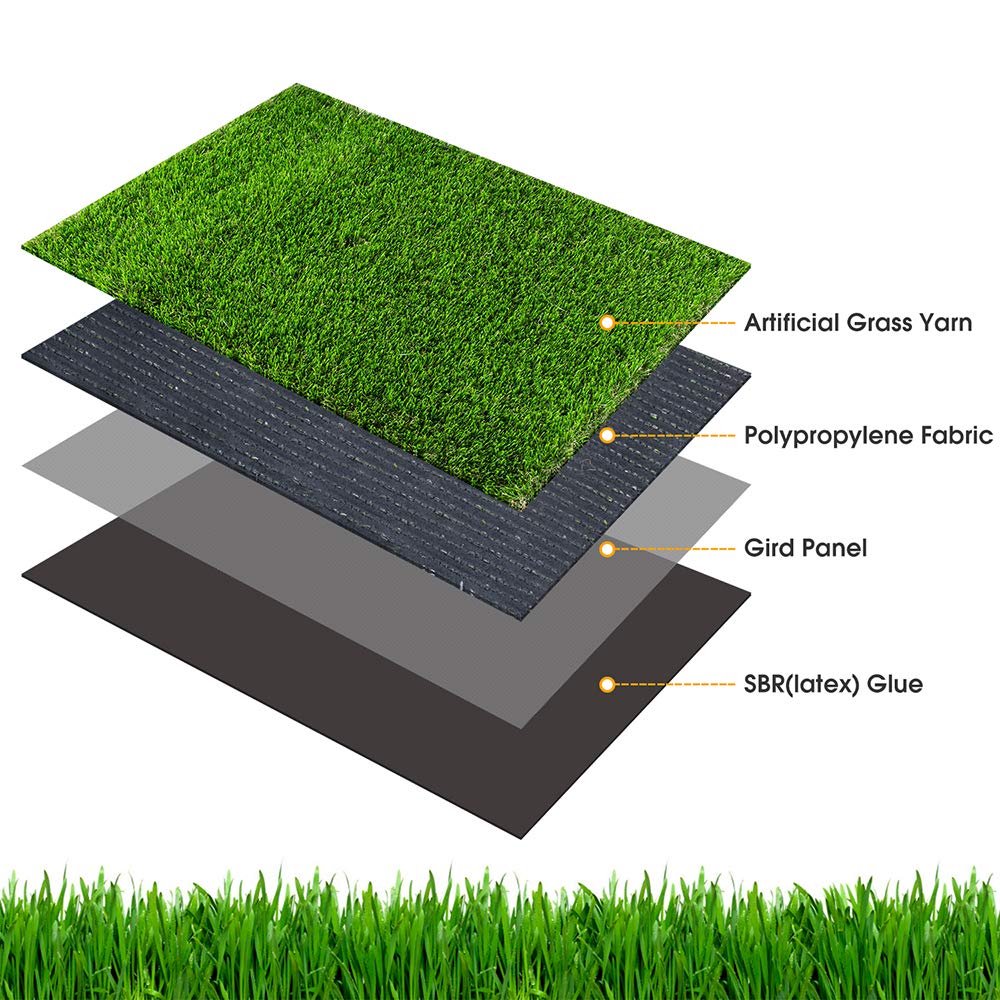 FezepYmaz foldable grass mat offers portable, space saving design.