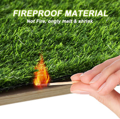 FezepYmaz grass mat with drainage holes highlights quick dry performance.
