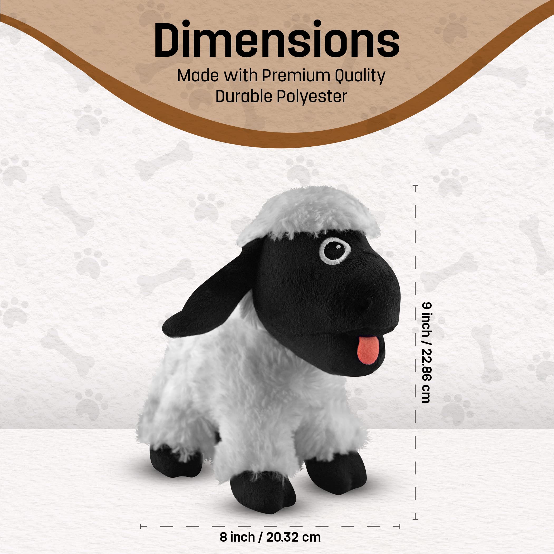 FGA Marketplace Black Sheep Plush Toy closeup texture shows durable polyester