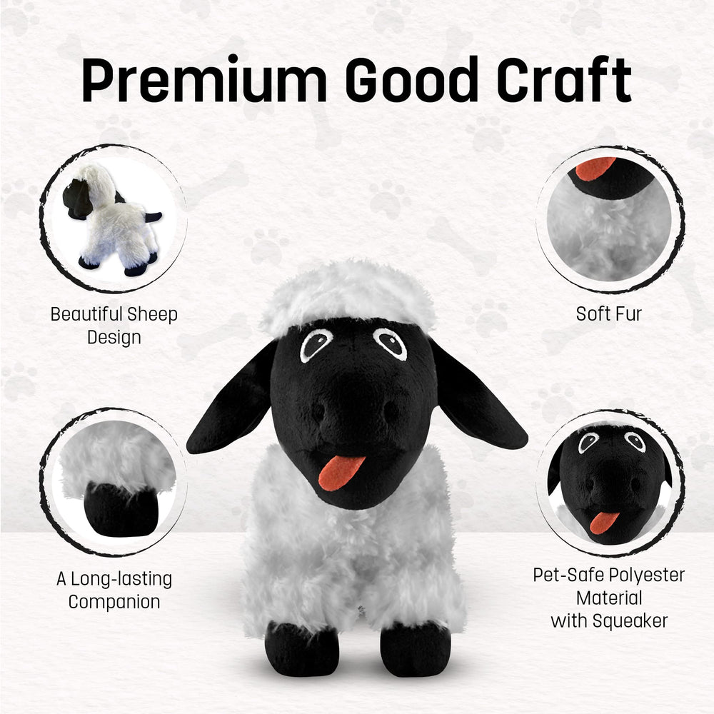 FGA Marketplace Black Sheep Plush Toy two squeakers boost interactive play