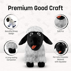 FGA Marketplace Black Sheep Plush Toy two squeakers boost interactive play
