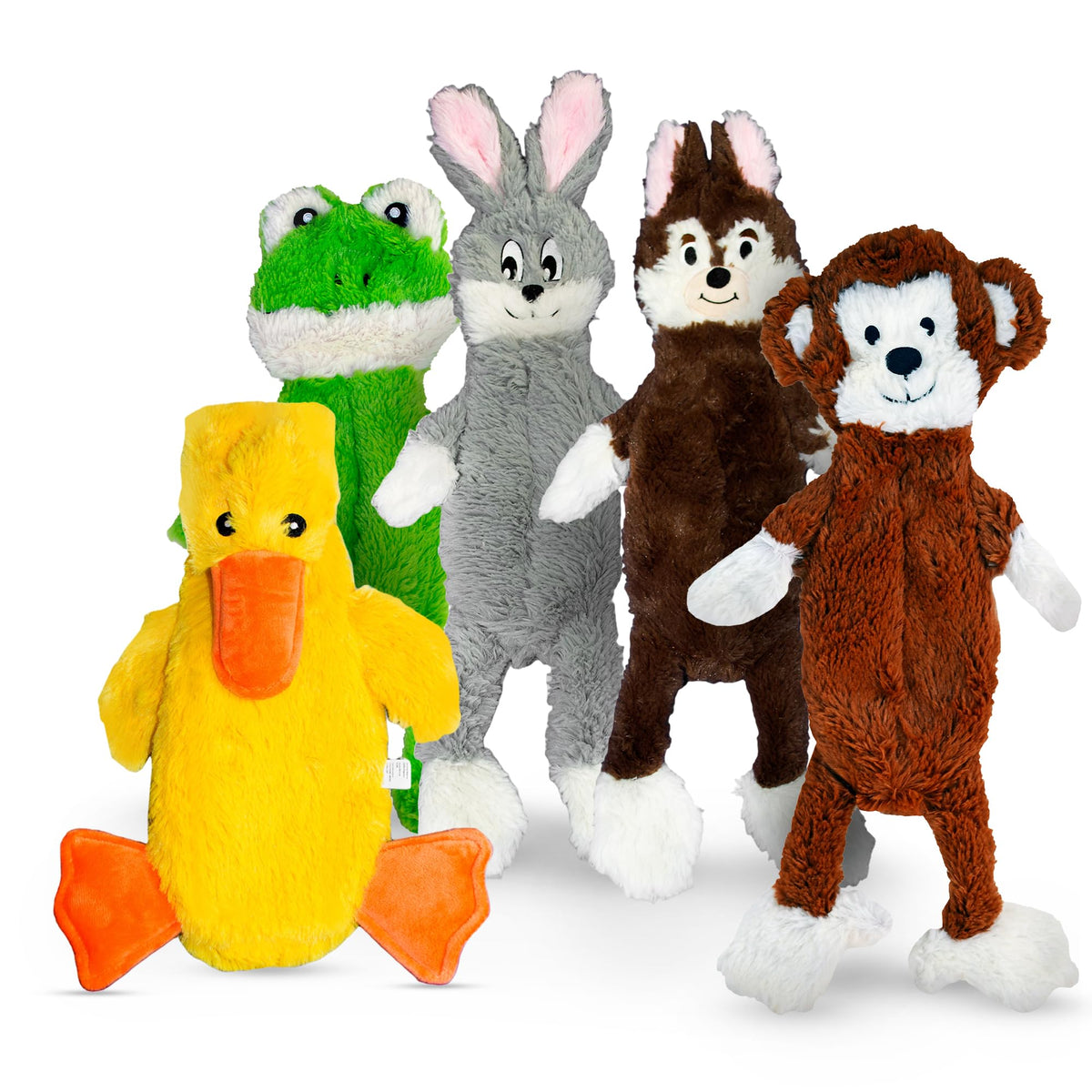 FGA MARKETPLACE flat no-squeak dog toy pack-5 for quiet, hours-long play.