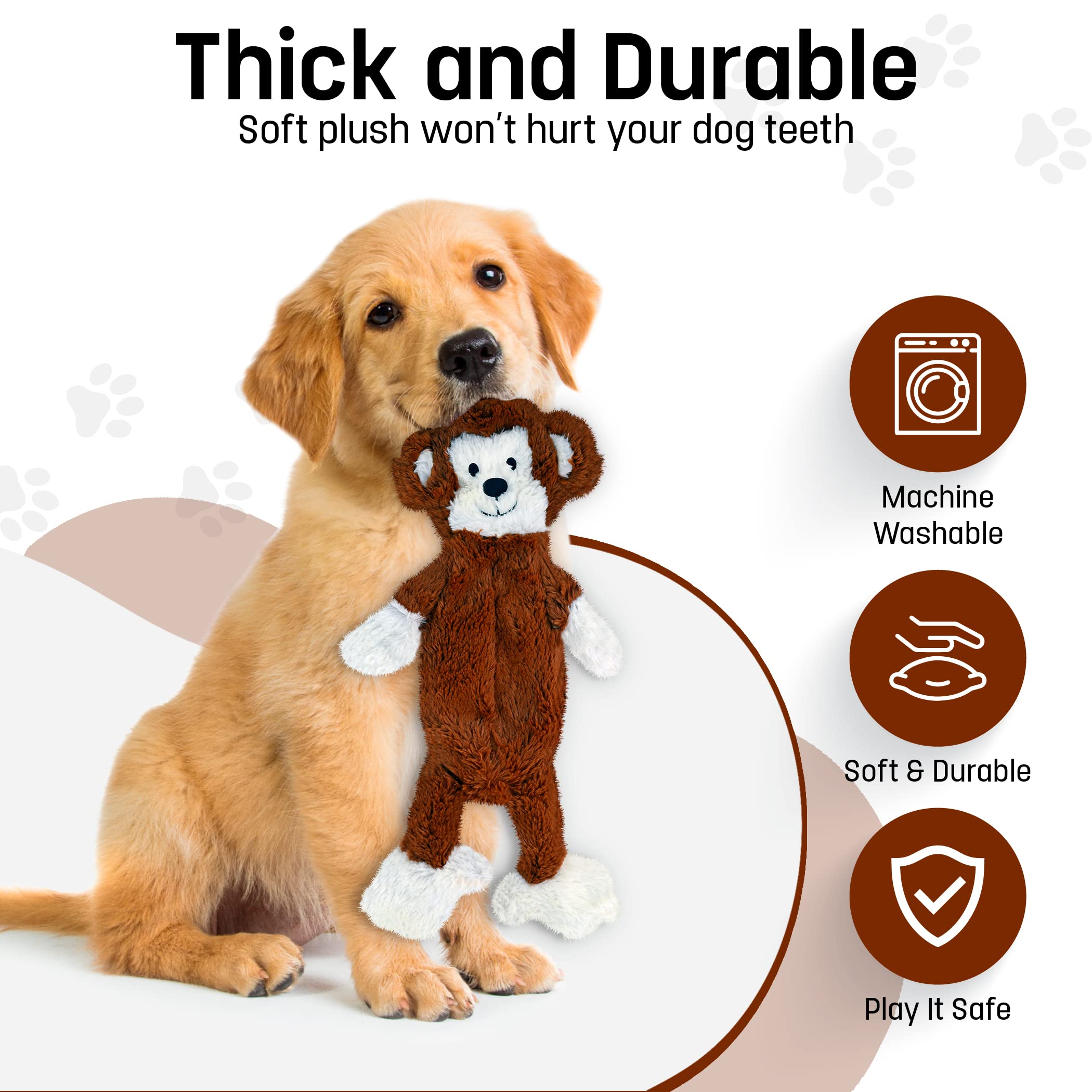 FGA MARKETPLACE Monkey-Fox flat easy-cleaning plush stays tidy after washing.