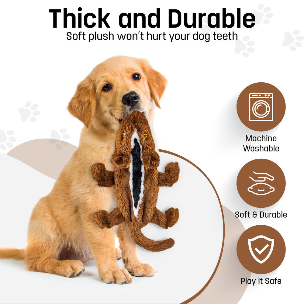 FGA MARKETPLACE 21in Duck-Frog-Squirrel plush toy ideal for small and medium dogs indoors.