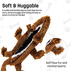 FGA Marketplace Racoon-Squirrel Flat Toy no-squeak design reduces noise during playful chews