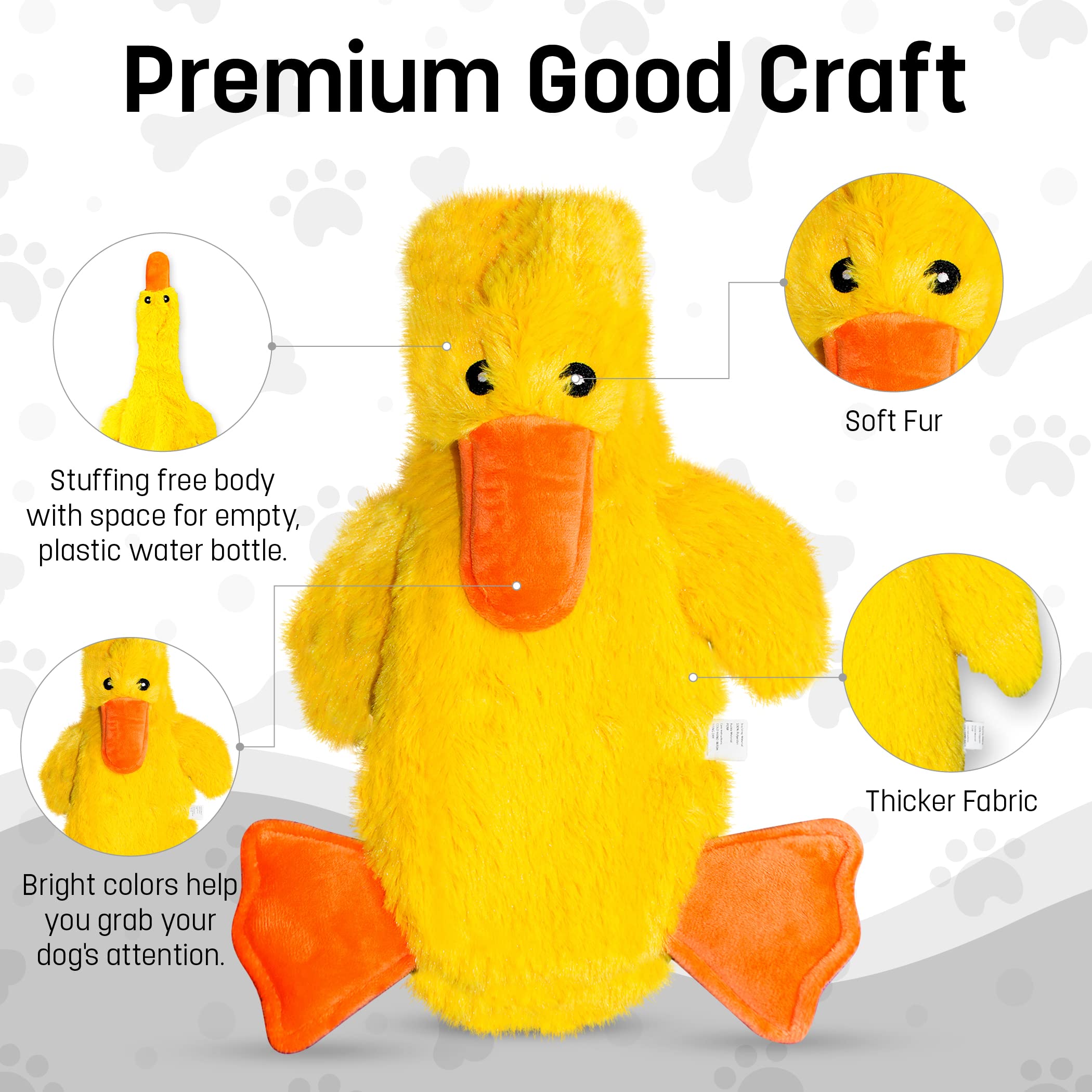 FGA Marketplace Duck Flat no-squeak design highlighted for mess-free fun.