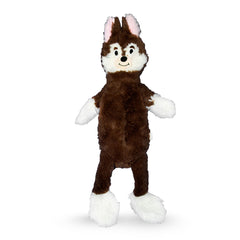 FGA MARKETPLACE Fox Flat No-Squeak Toy closeup showing quiet play