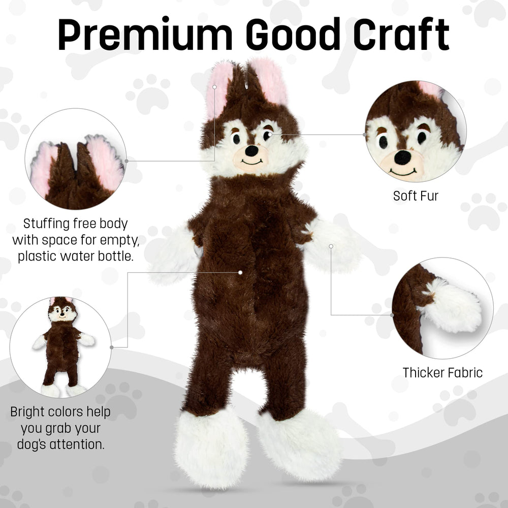 FGA MARKETPLACE Fox Flat No-Stuffing Toy bite-and-chew-friendly design