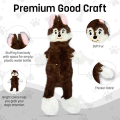 FGA MARKETPLACE Fox Flat No-Stuffing Toy bite-and-chew-friendly design