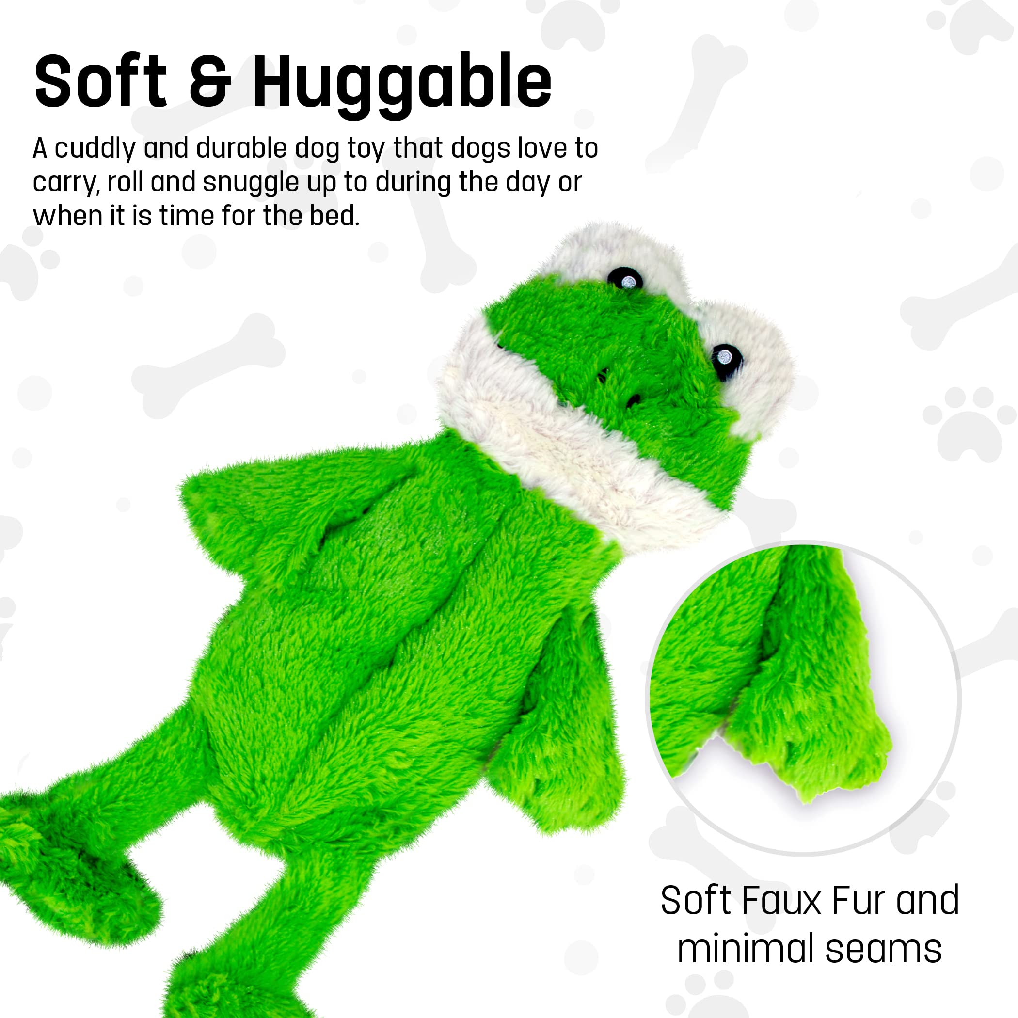 FGA MARKETPLACE Frog Flat Soft Fur texture adds cozy sensory appeal