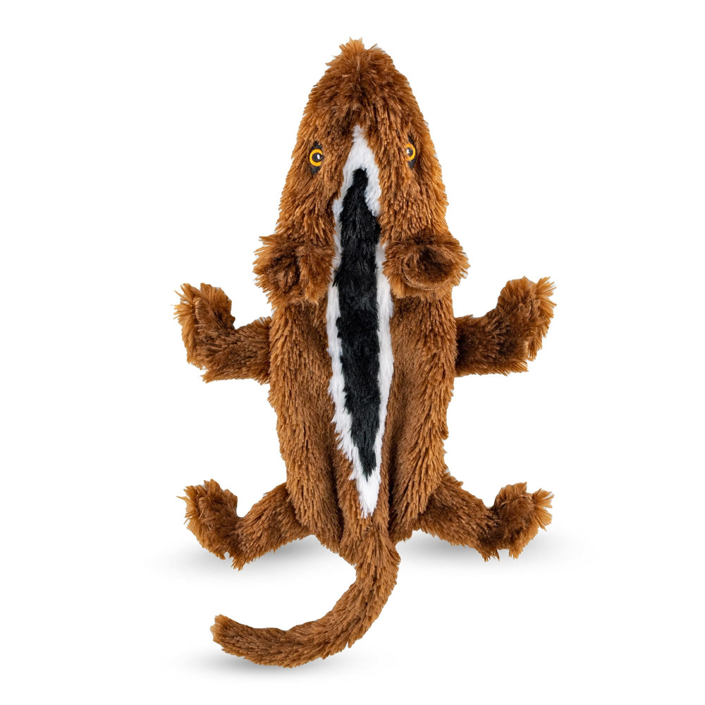 FGA MARKETPLACE Squirrel Flat No Stuffing Toy in a lounging pose for quiet play.