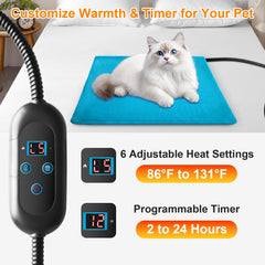 FGEIOA heating pad showing built-in thermostat for steady temperature.