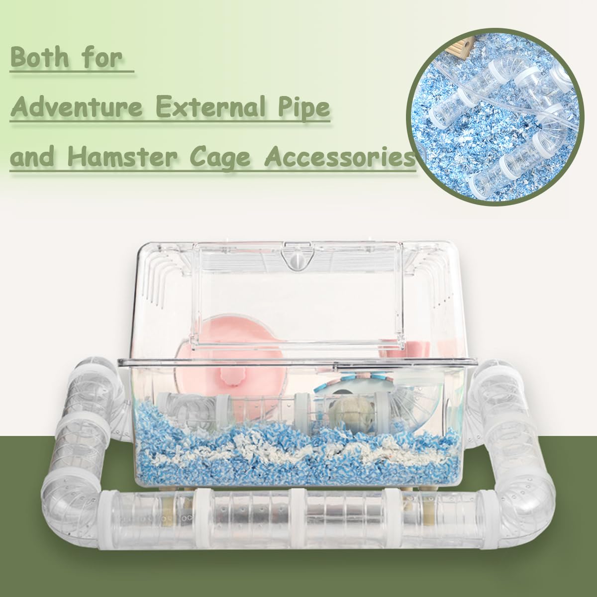 FHDUSRYO cage expansion setup in a small pet space shows expanded activity area