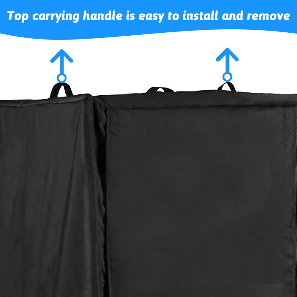 Fhiny bird cage cover features two top handles for quick, tool-free installation