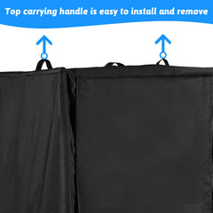 Fhiny bird cage cover features two top handles for quick, tool-free installation