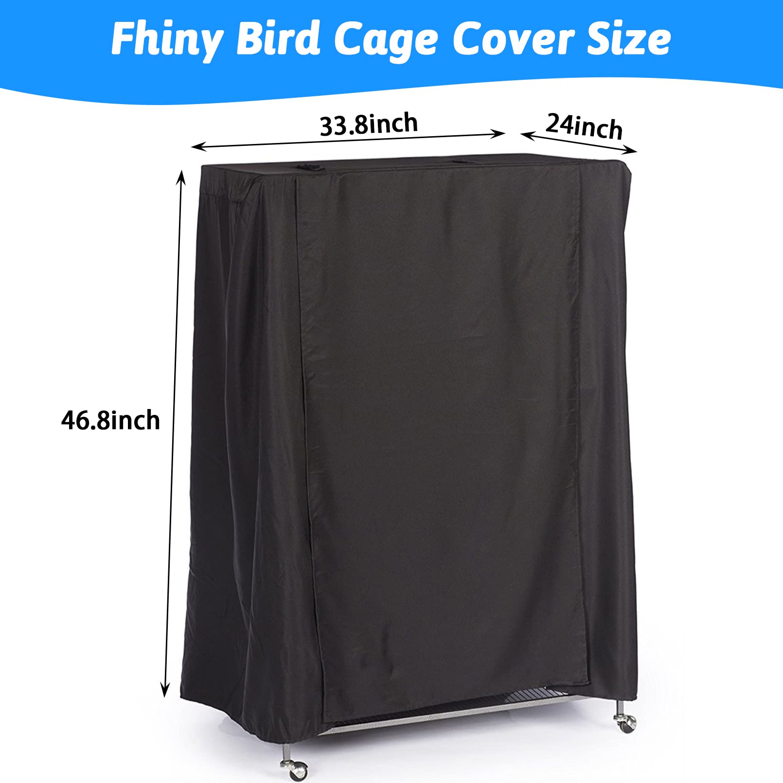 Fhiny bird cage cover is machine washable for simple, hygienic cleaning