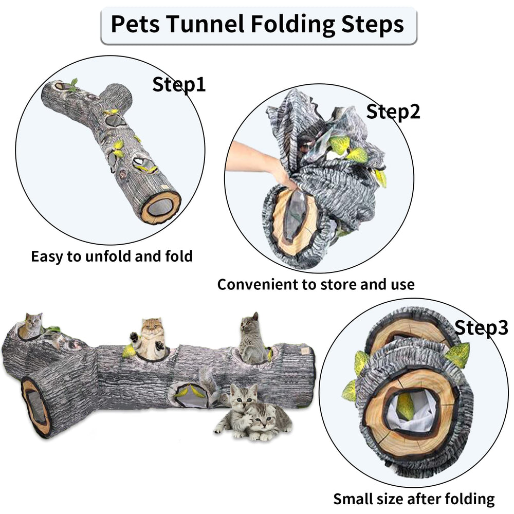 Fhiny cat tunnels indoor use suitable for homes with cats, puppies, and small animals