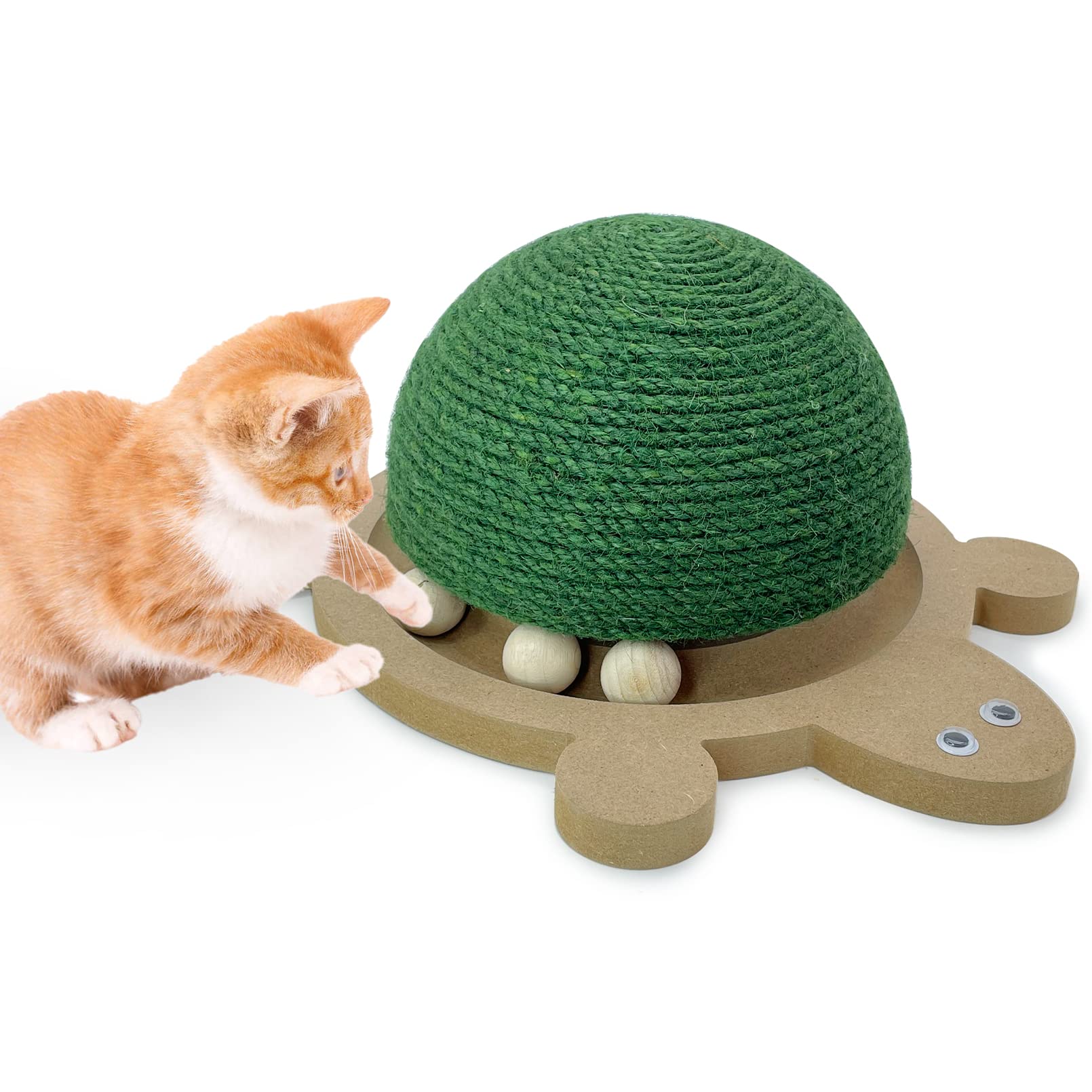 Fhiny Cats Scratching Ball sisal provides durable play and furniture protection.