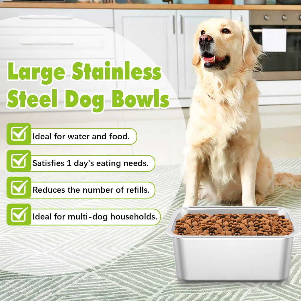 Fhiny dishwasher-safe stainless steel dog bowl for easy cleaning.
