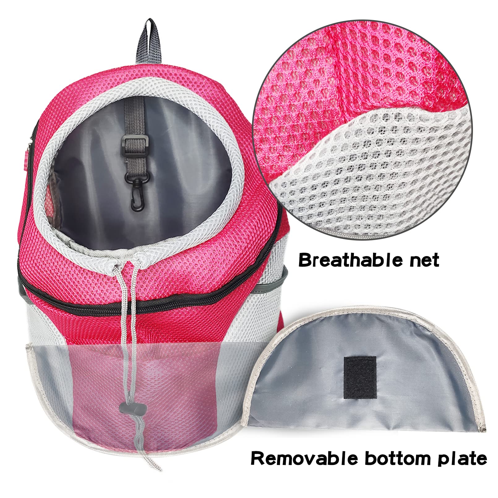 Fhiny dog carrier removable bottom pad allows easy cleaning and stability.